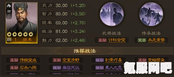 三国志战棋版田丰强度解析，深度探讨其能力与潜力