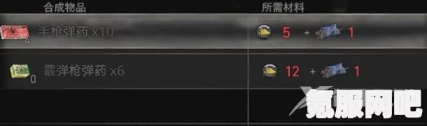 生化危机4重制版物品合成公式一览