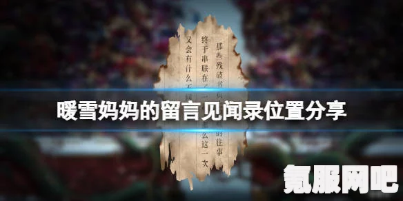 暖雪隐藏的真相收集攻略及见闻录攻略探索