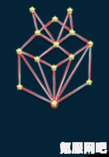 星运连连第14关攻略详解，星星相连第十四关图文攻略