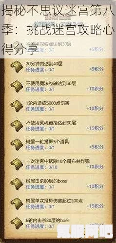 不思议迷宫挑战迷宫第八季攻略，任务通关打法的深度解析