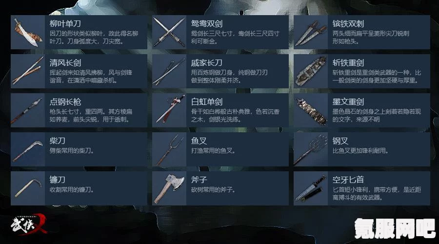 武侠乂武器选择攻略，如何挑选最适合你的武器？