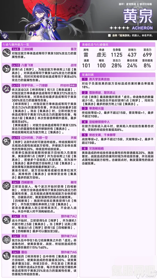 崩坏星穹铁道黄泉大招充能机制深度解析