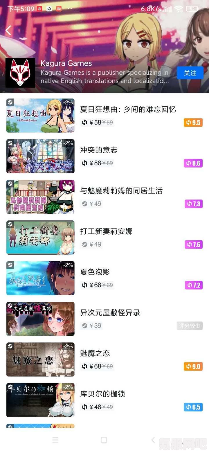 Steam平台上的黄油推荐盘点